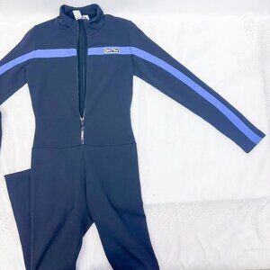 Y2k DKNY Jeans Women's Sexy Full Zip Body Suit with Stretch One Piece Outfit USA